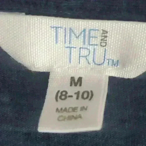 Blue Button Down Top. SZ Med by Time and Tru. - Picture 3 of 4